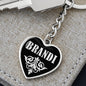 Brandi v02 - Heart Pendant Luxury Keychain