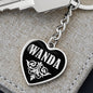 Wanda v02 - Heart Pendant Luxury Keychain