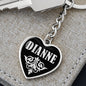 Dianne v02 - Heart Pendant Luxury Keychain