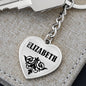 Elizabeth v01 - Heart Pendant Luxury Keychain