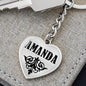 Amanda v01 - Heart Pendant Luxury Keychain