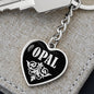 Opal v02 - Heart Pendant Luxury Keychain