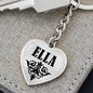 Ella v01 - Heart Pendant Luxury Keychain