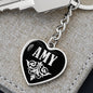 Amy v02 - Heart Pendant Luxury Keychain