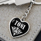 Toni v02 - Heart Pendant Luxury Keychain