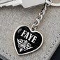 Faye v02 - Heart Pendant Luxury Keychain