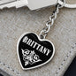 Brittany v02 - Heart Pendant Luxury Keychain