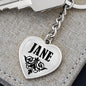 Jane v01 - Heart Pendant Luxury Keychain
