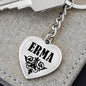 Erma v01 - Heart Pendant Luxury Keychain