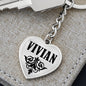 Vivian v01 - Heart Pendant Luxury Keychain