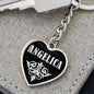 Angelica v02 - Heart Pendant Luxury Keychain