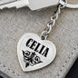 Celia v01 - Heart Pendant Luxury Keychain
