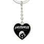 Mama, Est. 1972 v2 - Heart Pendant Luxury Keychain