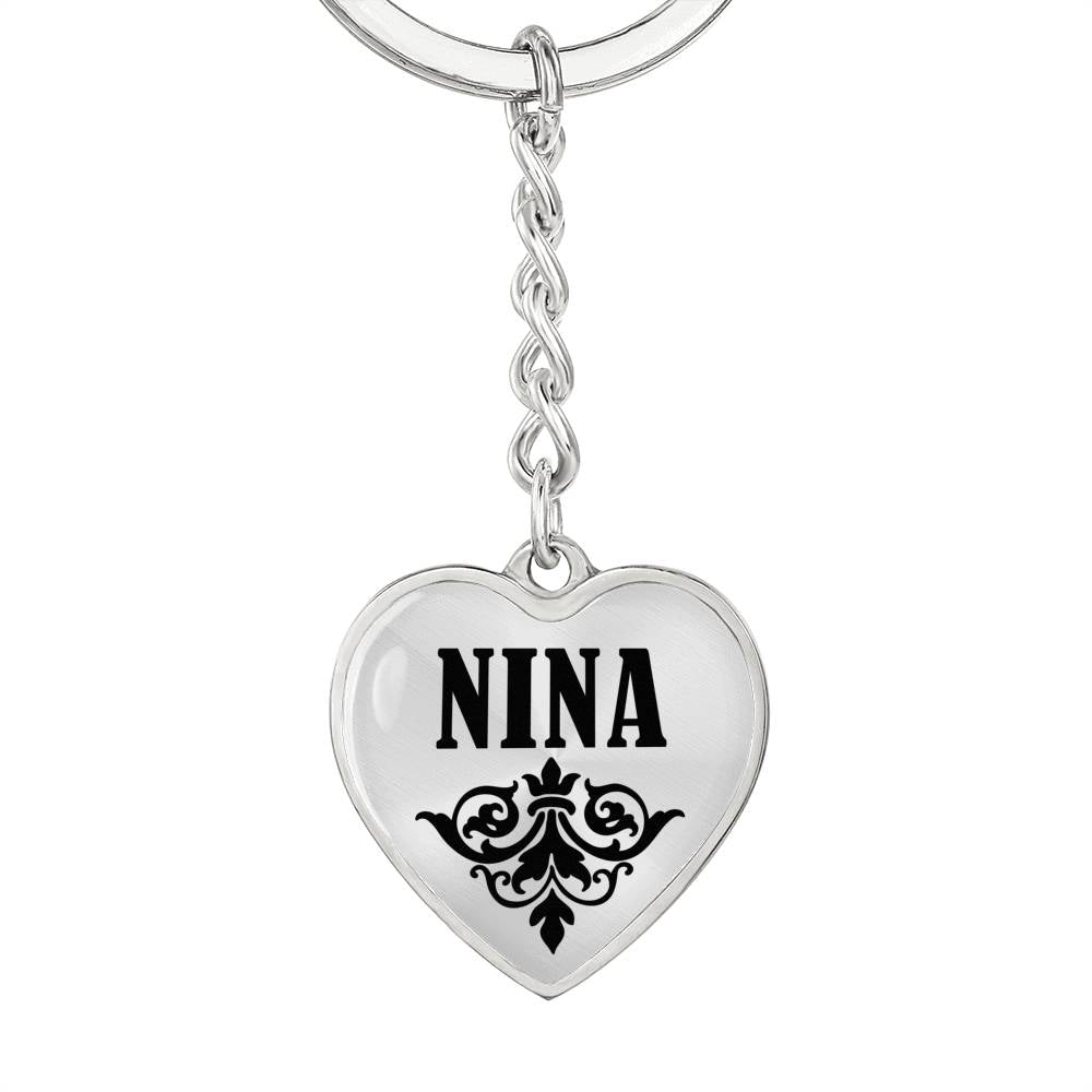 Nina v01 - Heart Pendant Luxury Keychain