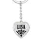 Lisa v01 - Heart Pendant Luxury Keychain