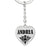 Andrea v01 - Heart Pendant Luxury Keychain