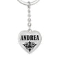 Andrea v01 - Heart Pendant Luxury Keychain