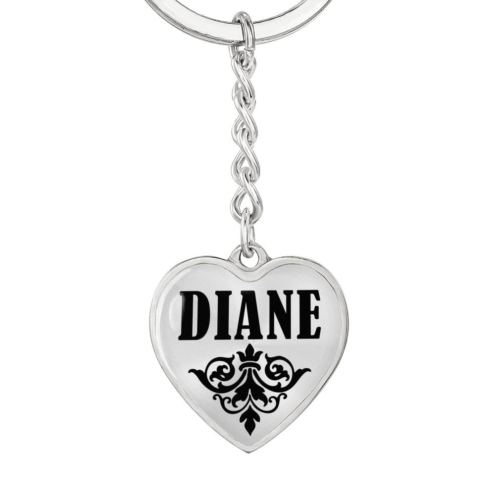 Diane v01 - Heart Pendant Luxury Keychain