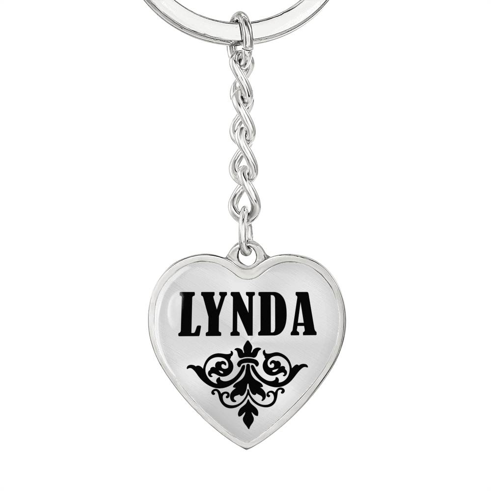 Lynda v01 - Heart Pendant Luxury Keychain