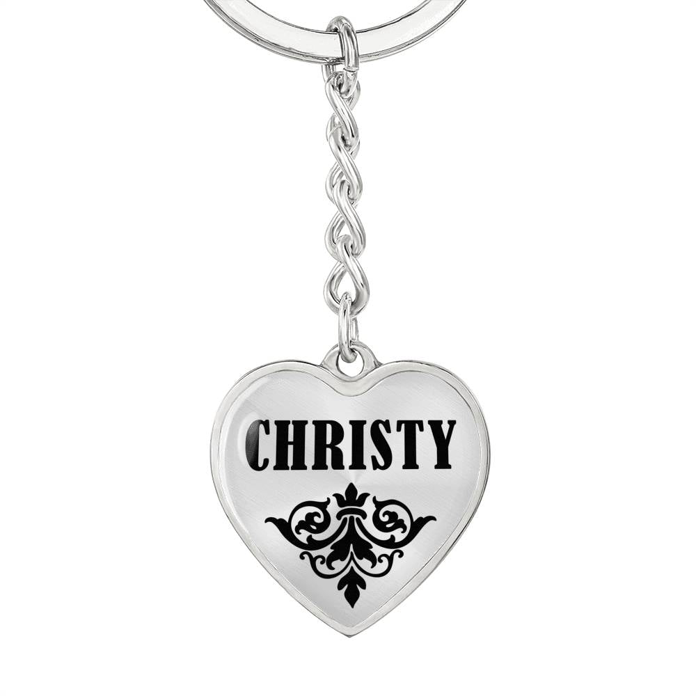 Christy v01 - Heart Pendant Luxury Keychain