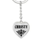 Christy v01 - Heart Pendant Luxury Keychain