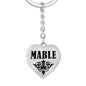 Mable v01 - Heart Pendant Luxury Keychain