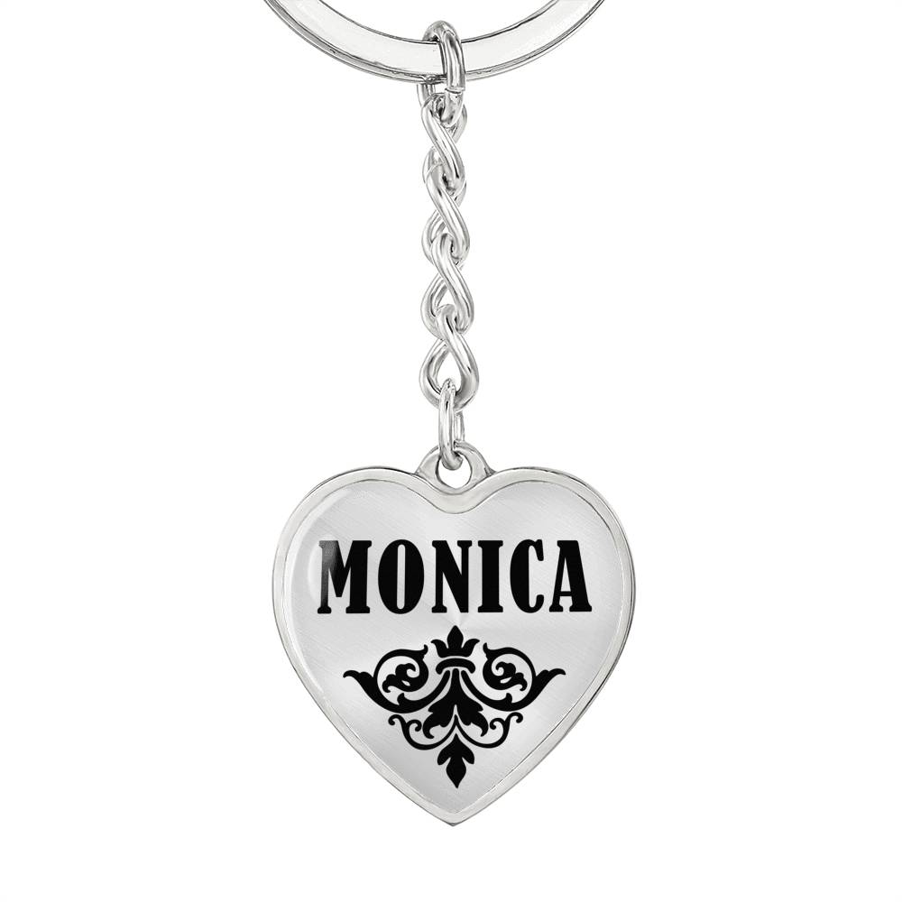 Monica v01 - Heart Pendant Luxury Keychain