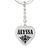 Alyssa  v01 - Heart Pendant Luxury Keychain