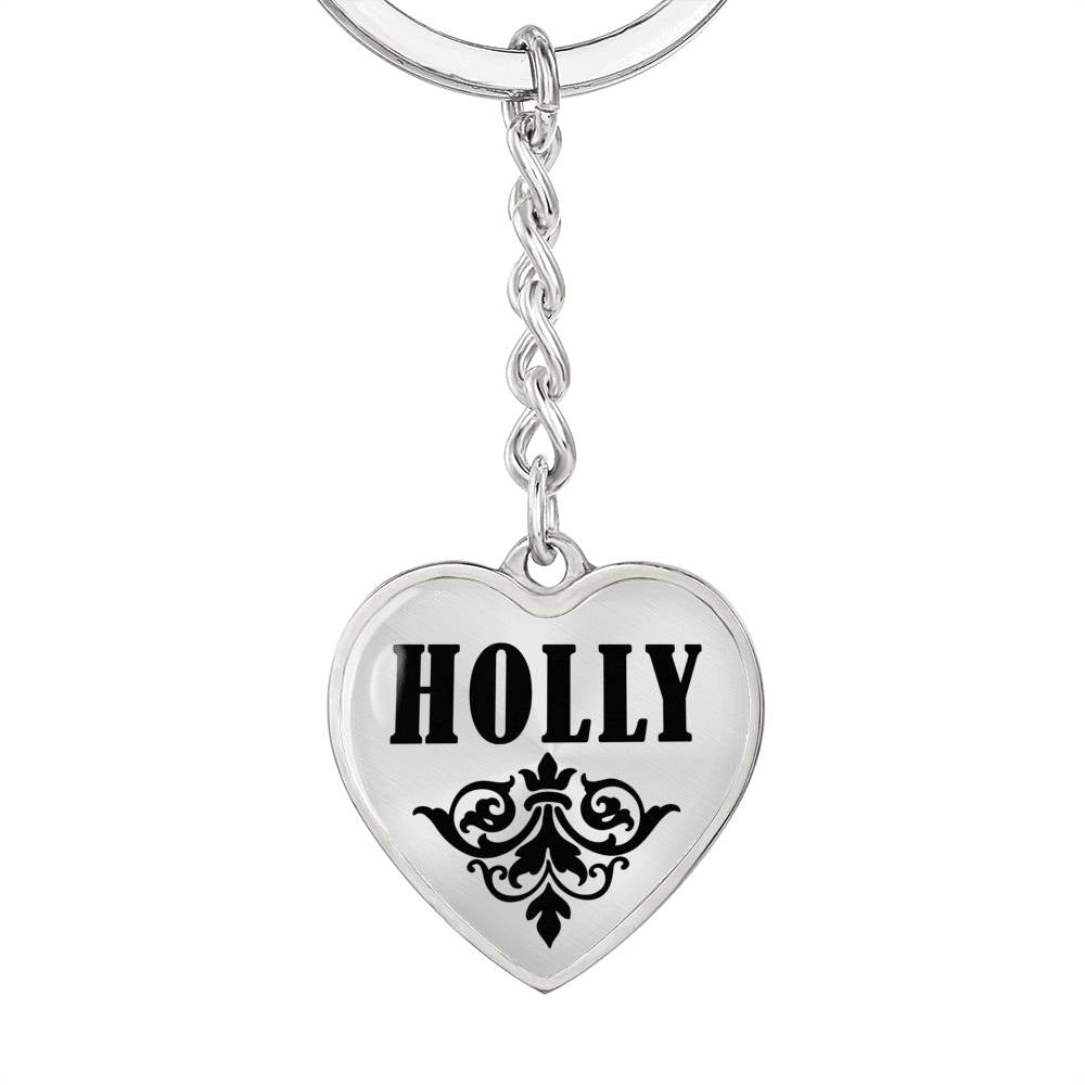 Holly v01 - Heart Pendant Luxury Keychain