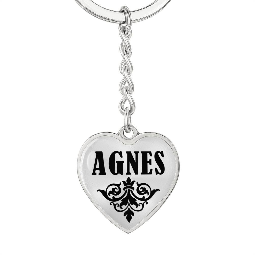 Agnes v01 - Heart Pendant Luxury Keychain
