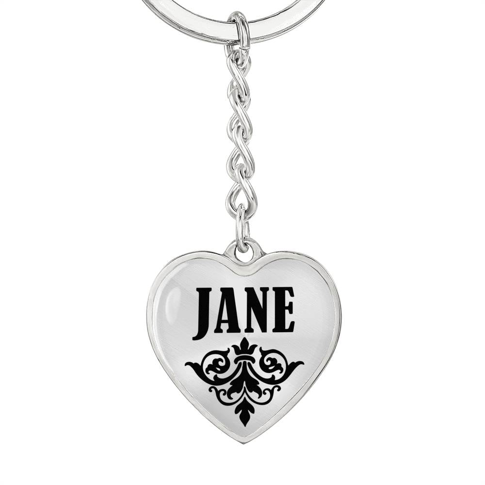 Jane v01 - Heart Pendant Luxury Keychain