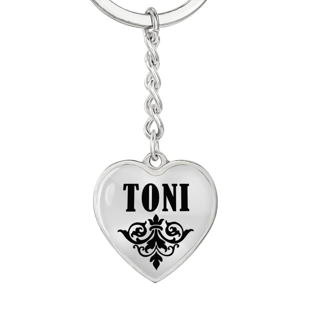 Toni v01 - Heart Pendant Luxury Keychain