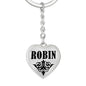 Robin v01 - Heart Pendant Luxury Keychain