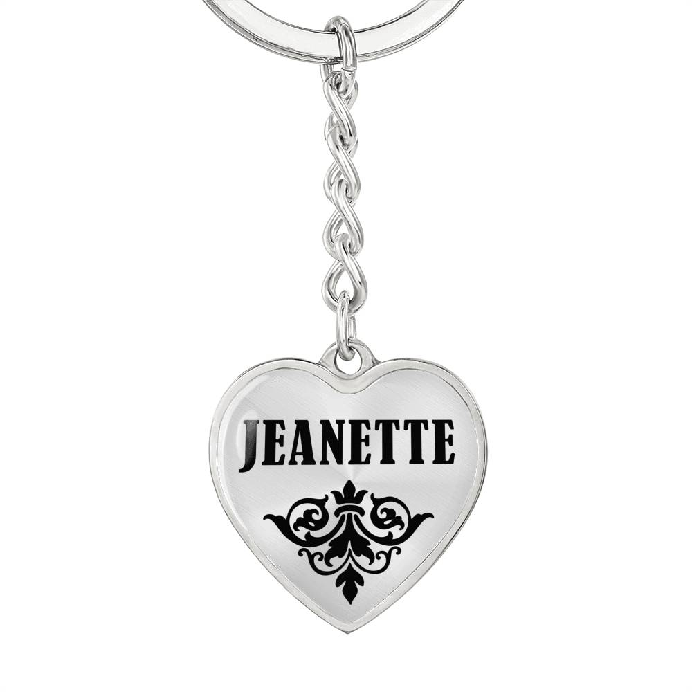 Jeanette v01 - Heart Pendant Luxury Keychain
