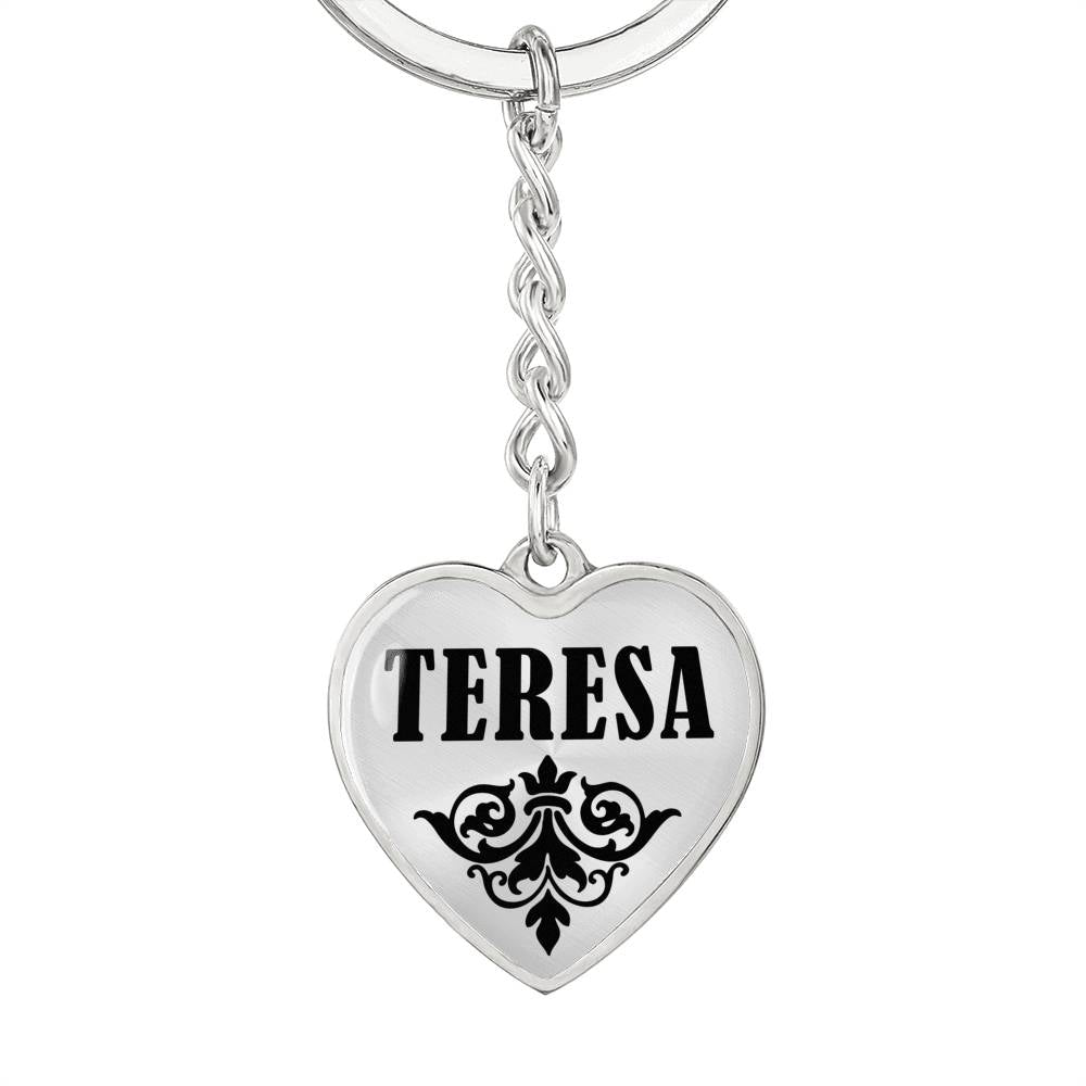 Teresa v01 - Heart Pendant Luxury Keychain