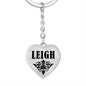Leigh  v01 - Heart Pendant Luxury Keychain