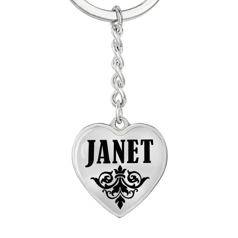 Janet v01 - Heart Pendant Luxury Keychain
