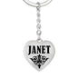 Janet v01 - Heart Pendant Luxury Keychain