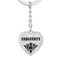 Marguerite v01 - Heart Pendant Luxury Keychain