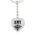 Amy v01 - Heart Pendant Luxury Keychain