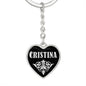 Cristina v02 - Heart Pendant Luxury Keychain