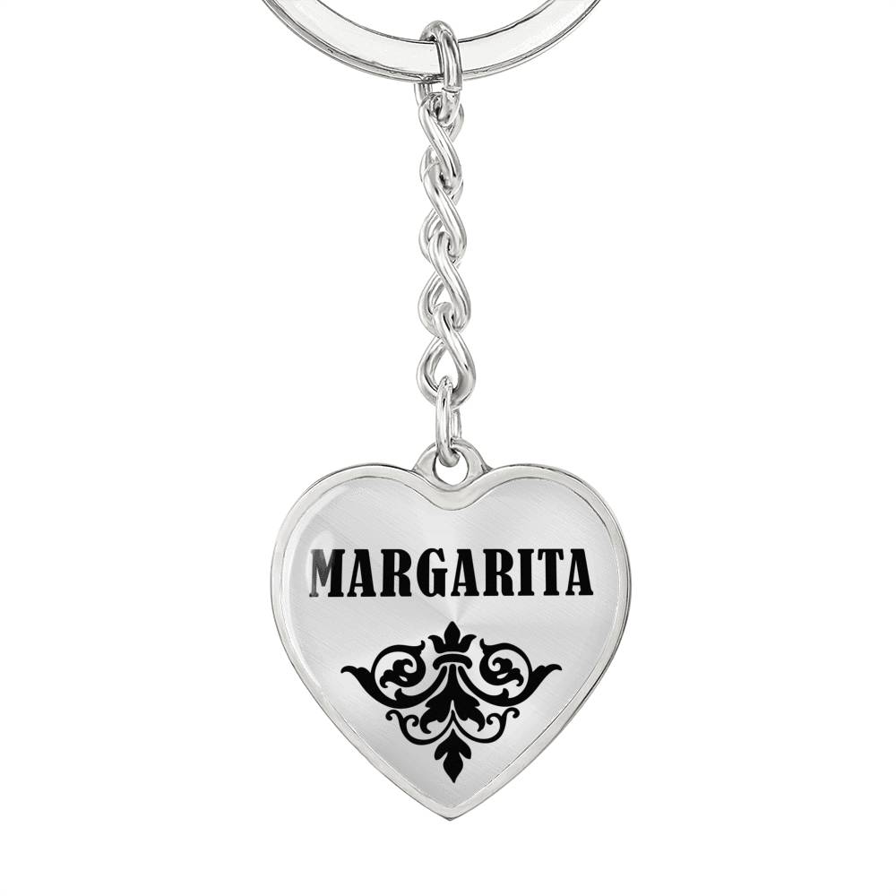 Margarita v01 - Heart Pendant Luxury Keychain