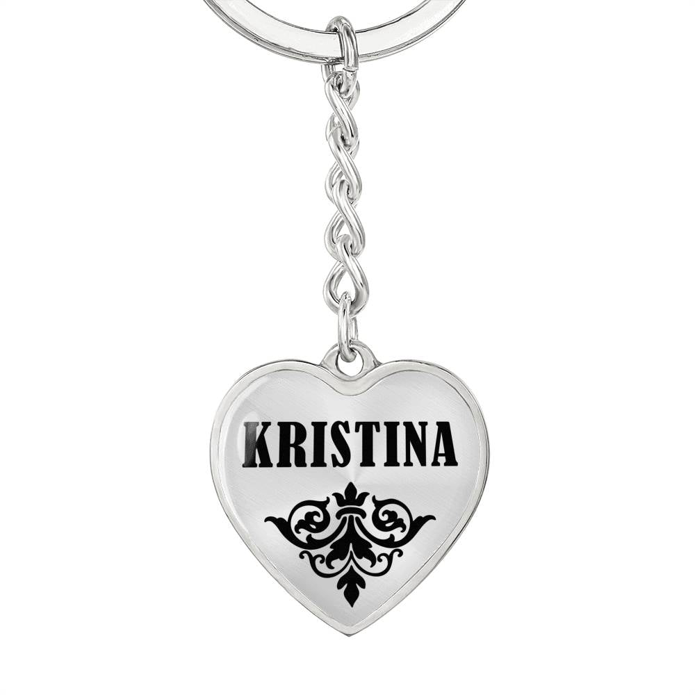 Kristina v01 - Heart Pendant Luxury Keychain