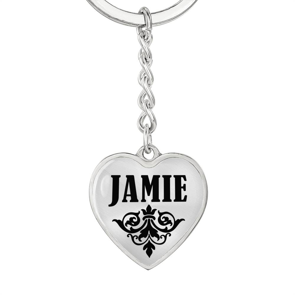 Jamie v01 - Heart Pendant Luxury Keychain
