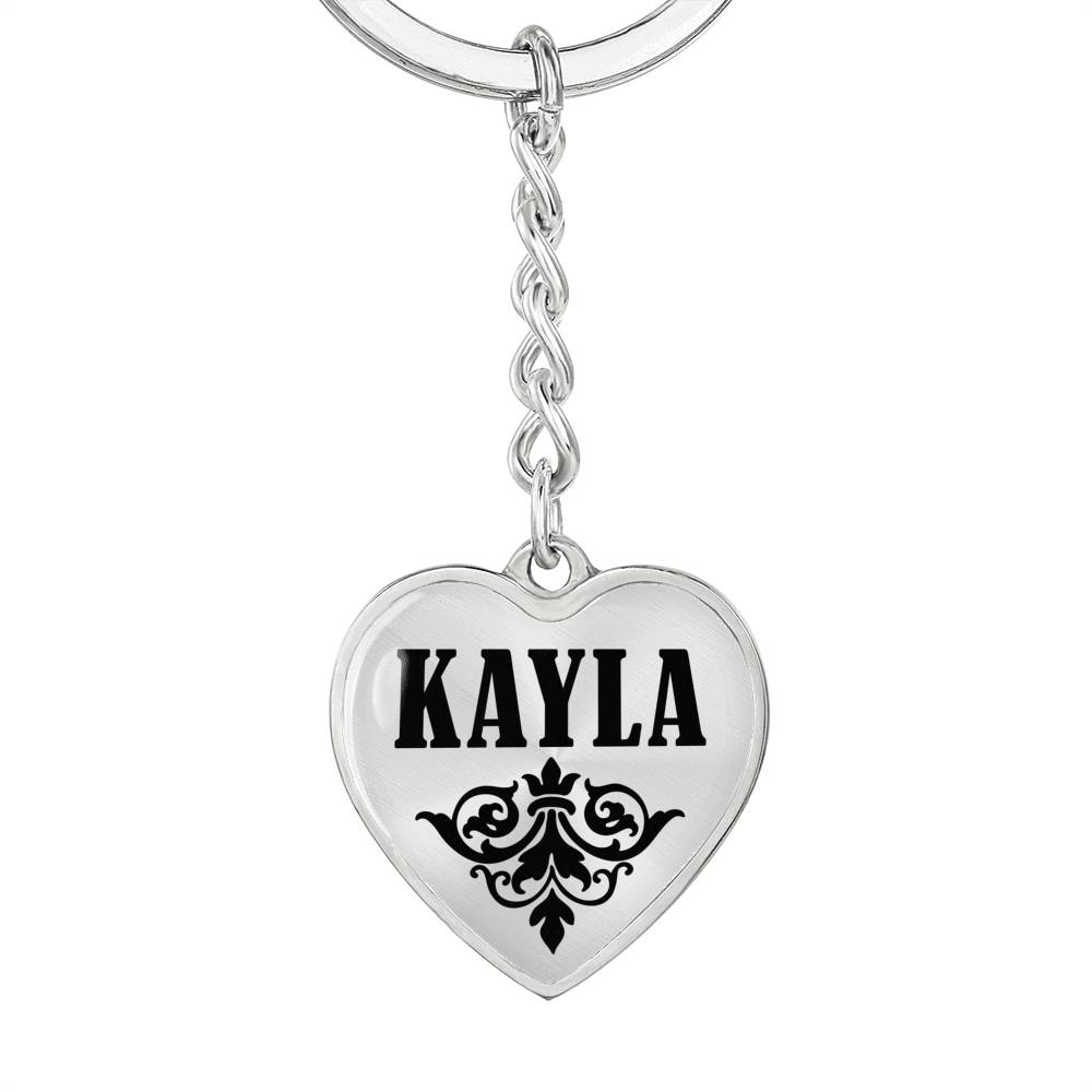 Kayla v01 - Heart Pendant Luxury Keychain