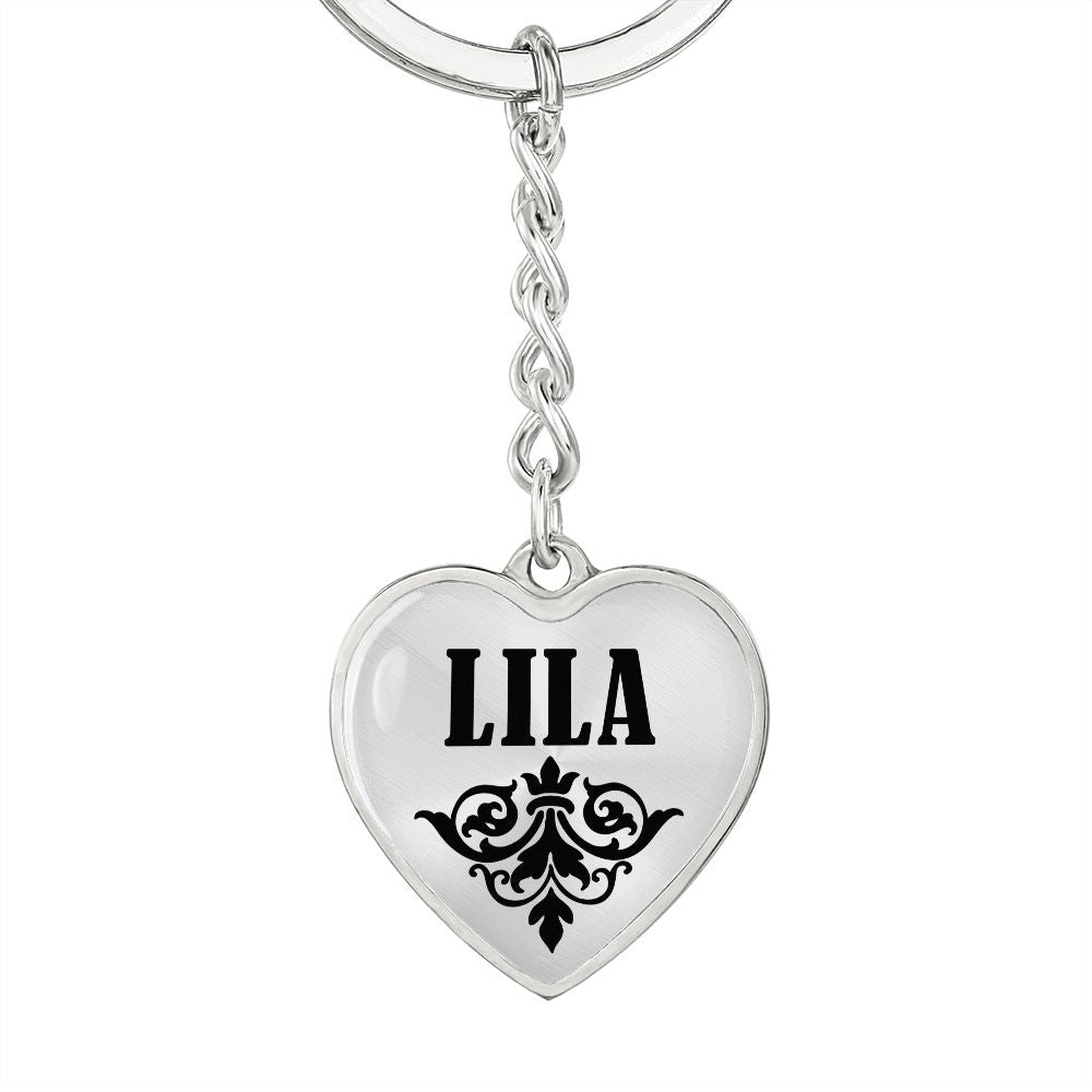 Lila  v01 - Heart Pendant Luxury Keychain