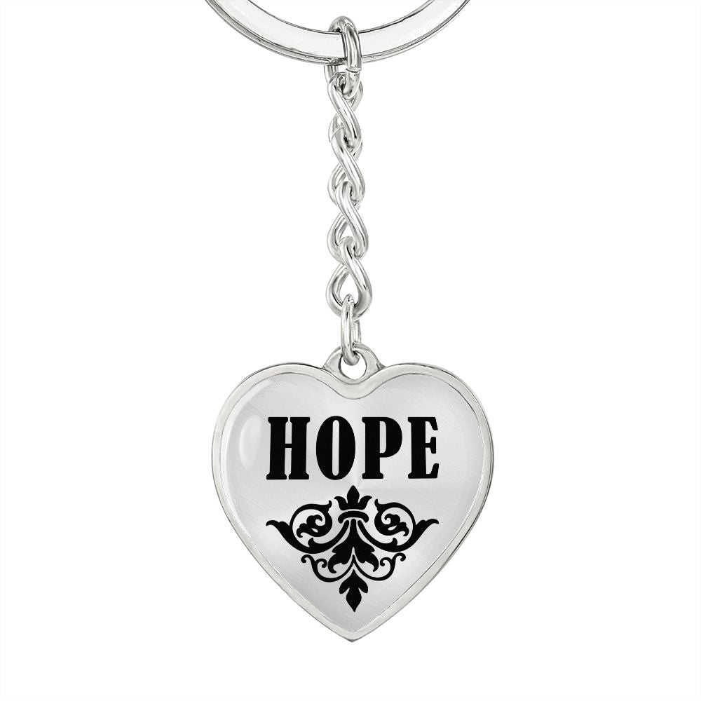 Hope  v01 - Heart Pendant Luxury Keychain