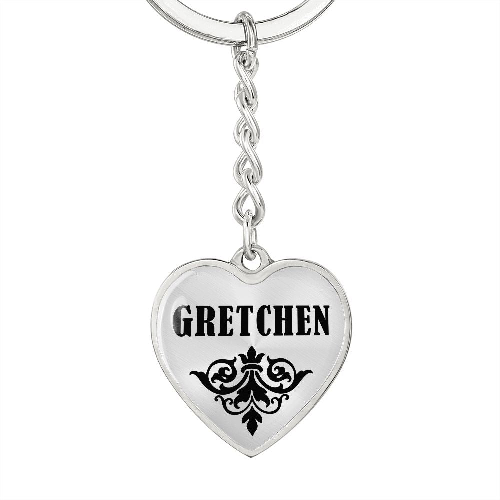 Gretchen  v01 - Heart Pendant Luxury Keychain