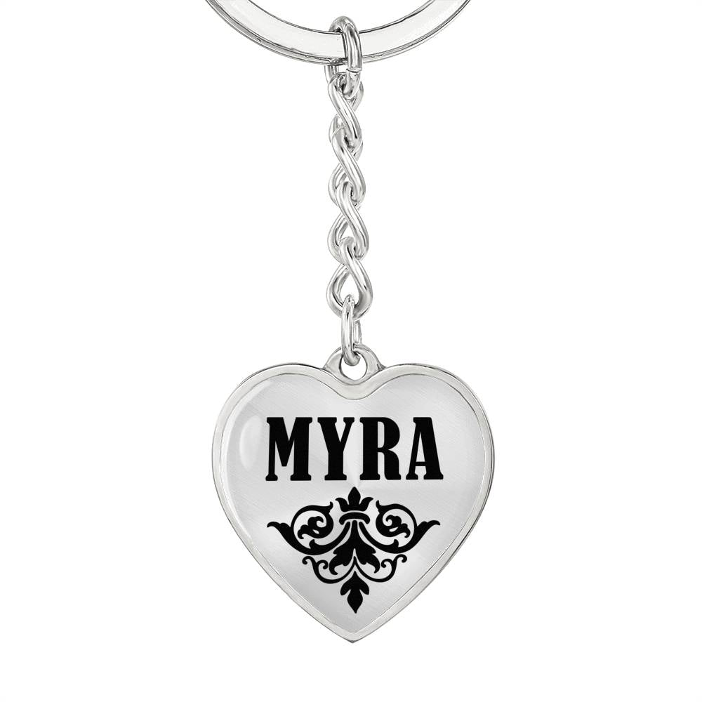 Myra v01 - Heart Pendant Luxury Keychain