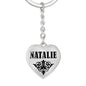 Natalie v01 - Heart Pendant Luxury Keychain